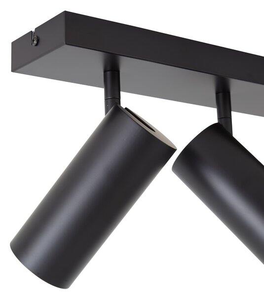 Faretto da soffitto moderno nero a 2 luci orientabili - Renna