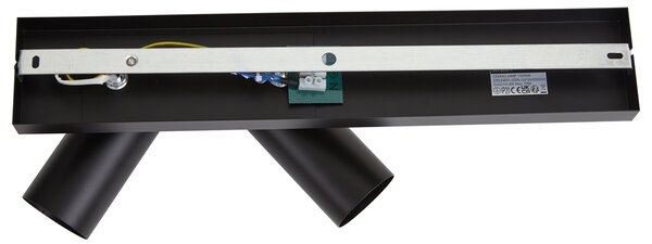 Faretto da soffitto moderno nero a 2 luci orientabili - Renna