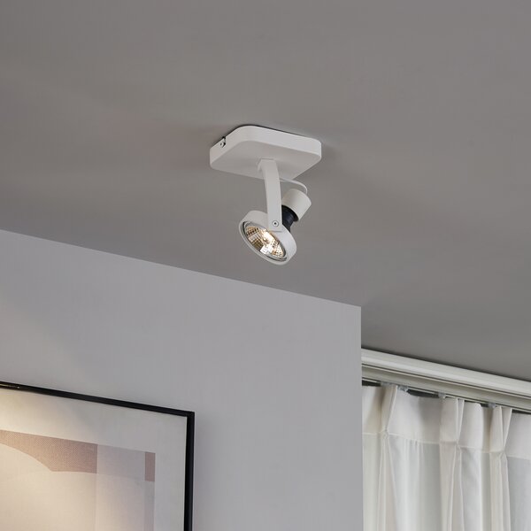 Faretto da soffitto di design bianco GU10 70mm ruotabile e inclinabile - Vo