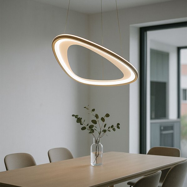 Lampada a sospensione di design oro dimmerabile a 3 livelli - Organico