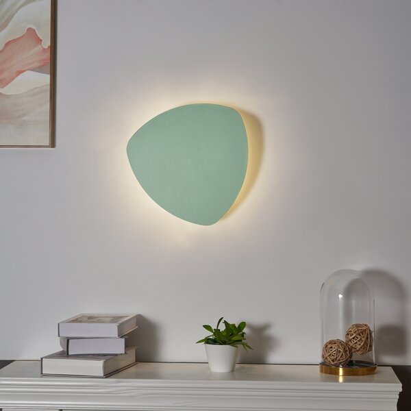 Lampada da parete di design verde organico 32cm 2 luci - Pulley