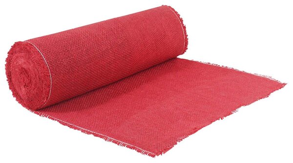 Tappeto in juta, 160 x 1500 cm, colore rosso