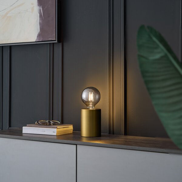 Lampada da tavolo moderna ottone 13 cm - Cylinder