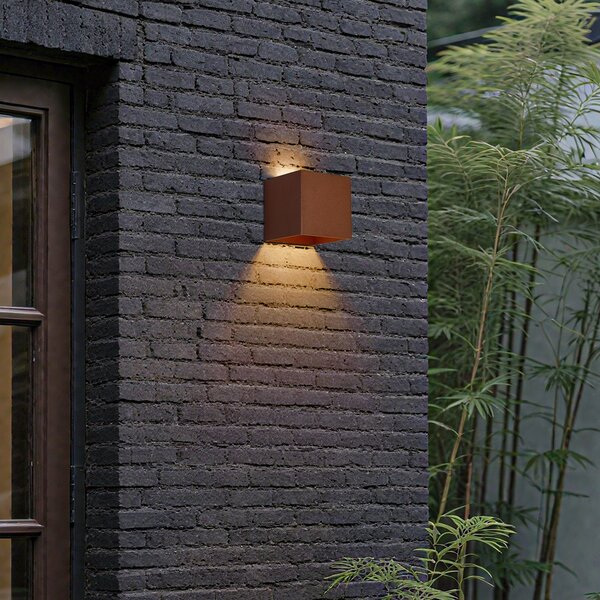 Applique da esterno marrone ruggine con LED 2 luci IP65 solare - Charlene