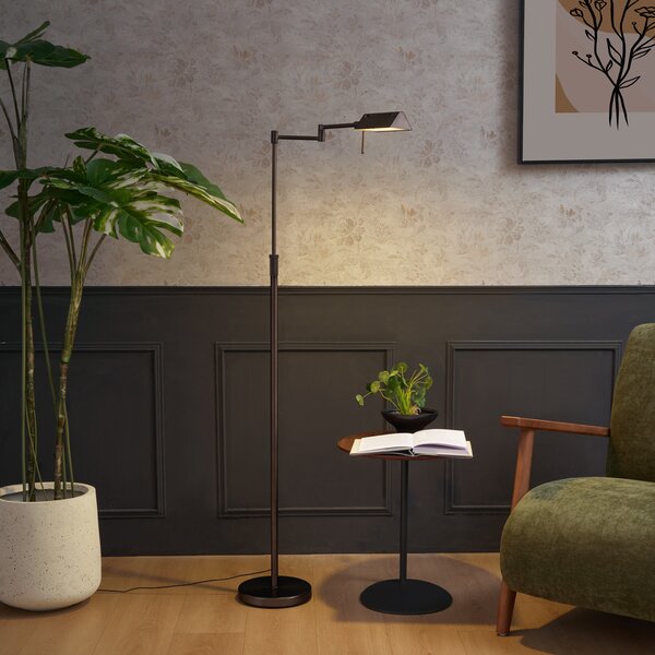 Lampada da terra di design bronzo scuro incl. LED con dimmer touch - Notia