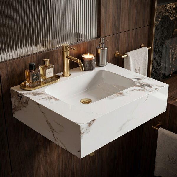 Lavabo sospeso REA Aresa Cold Jade 60