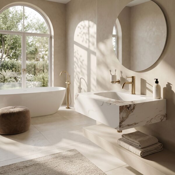 Lavabo sospeso REA Aresa Cold Jade 60