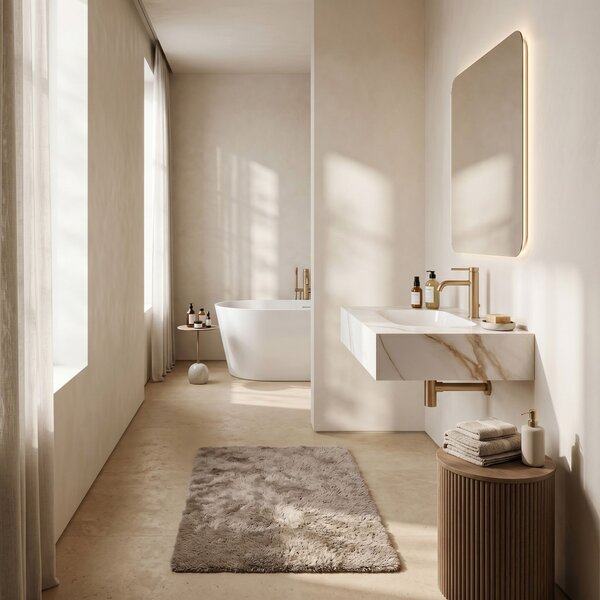 Lavabo sospeso REA Aresa Grey Gold 60