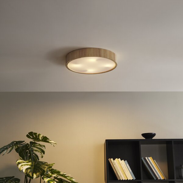 Plafoniera Japandi in legno 50cm 4 luci - Lyra