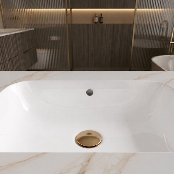 Lavabo sospeso REA Aresa Grey Gold 60