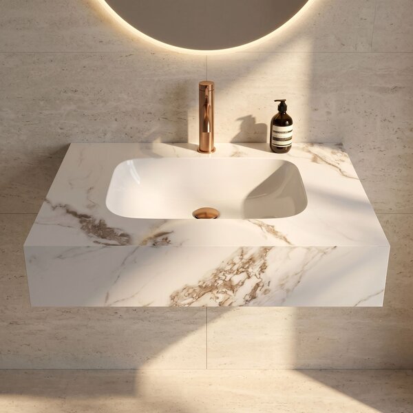 Lavabo sospeso REA Aresa Cold Jade 70
