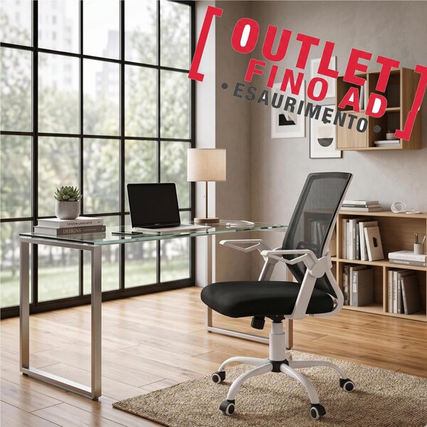 Sedia operativa Regolabile PROVIDENCE Alzo A Gas per casa ed ufficio Dimensioni 62x54xh 94-104 cm-max 104 cm tessuto tecnico Nero