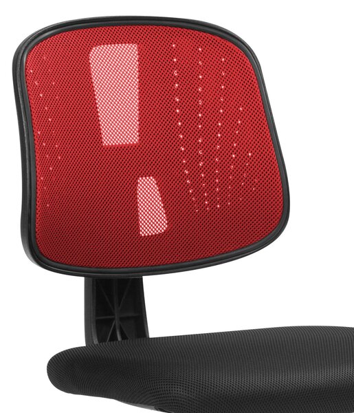 Sedia operativa Rivestimento in tessuto nero e rete tecnica Dimensione 43x48,5x h 93 max 100 cm nero, per casa ed ufficio colore blu