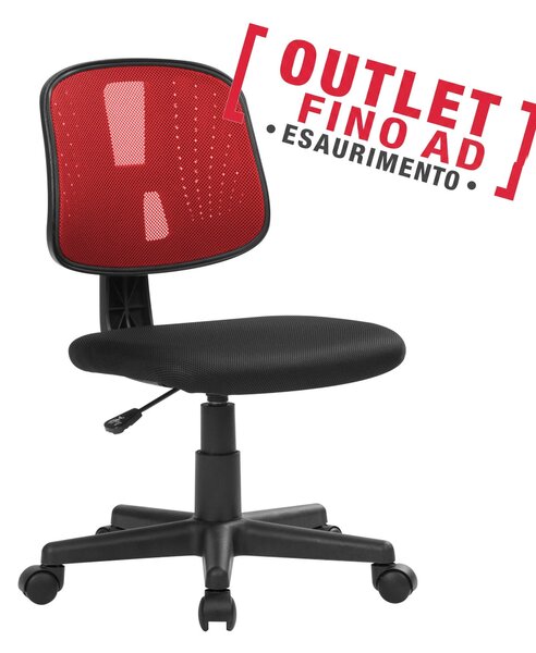 Sedia operativa Rivestimento in tessuto nero e rete tecnica Dimensione 43x48,5x h 93 max 100 cm nero, per casa ed ufficio colore blu