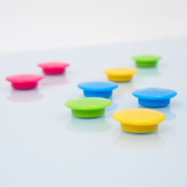 Kit 8 Magneti Colorati Multicolore per Frigorifero, Lavagne e Bacheche - Set da 8 Pezzi