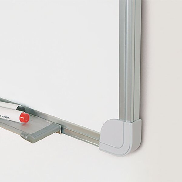 Lavagna Magnetica da Parete 300x120 cm in Acciaio Preverniciato, Cornice Alluminio Anodizzato Silver