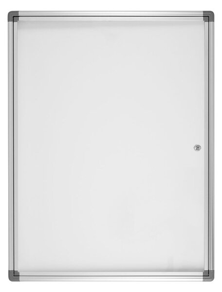 Bacheca magnetica da interno con apertura a libro, alluminio anodizzato, 670x880 mm, f.to 8xA4 orizzontale