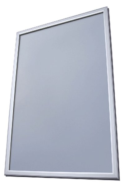 Cornice a Scatto Bifacciale da Vetro 50x70 cm B2 in Alluminio Anodizzato Silver con Biadesivo