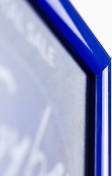 Cornice a Scatto Blu RAL5002 in Alluminio 70x100cm Profilo 25mm Angoli Vivi PVC Antiriflesso