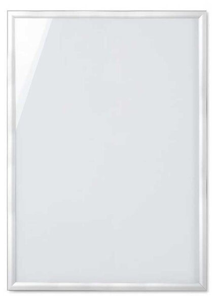 Cornice a scatto impermeabile IP55 100x140 cm alluminio anodizzato, profilo 35 mm, PVC antiriflesso