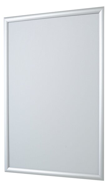 Cornice a Scatto in Alluminio 50x70 cm (B2) - Profilo 25mm, Angoli Vivi, PVC Antiriflesso Finitura Silver
