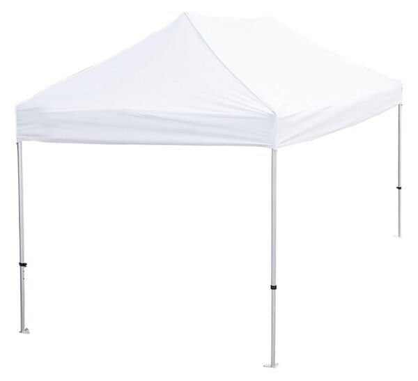 Gazebo pieghevole 3x4,5 m in alluminio con copertura bianca in poliestere, altezza regolabile, borsa inclusa