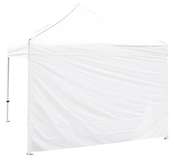 Parete intera bianca in poliestere per gazebo pieghevole 3x3m, accessorio monofacciale per esterno