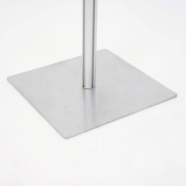 Struttura espositiva autoportante bifacciale con 2 cornici a scatto 50x70 cm, montante in alluminio silver, altezza 175