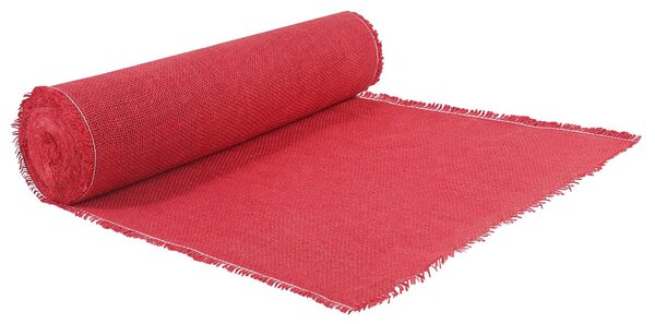Tappeto in juta, 50 x 500 cm, colore rosso