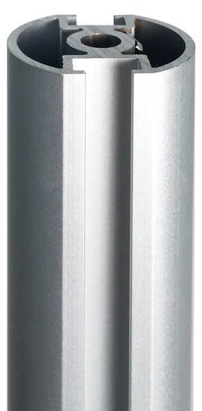 Parete divisoria singola policarbonato alveolare semi-trasparente 100x190cm, basi rotonde in metallo