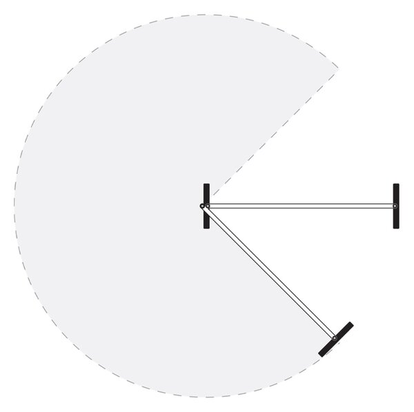 Parete divisoria doppia 209x190 cm in policarbonato alveolare satinato bianco, struttura in alluminio, con piedini