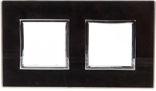 Kos-Elektro System DANTE, cornice in vetro, doppia, colore nero