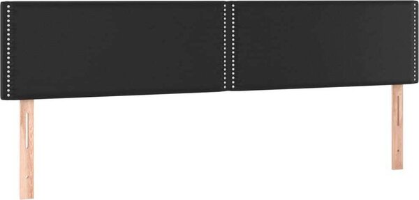 Testiera Nera 200x5x78/88 cm in Pelle finta