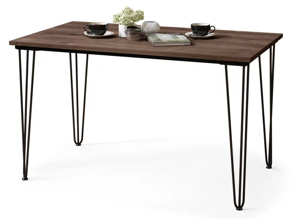 HAIRPIN S-120 Rovere Marrone - TAVOLO LOFT PER CUCINA SALA DA PRANZO SALONE