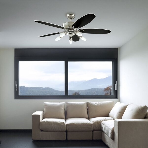 Ventilatore da soffitto con luce Arius con telecomando Westinghouse, Arius, Nero, Soggiorno, Metallo, Moderno