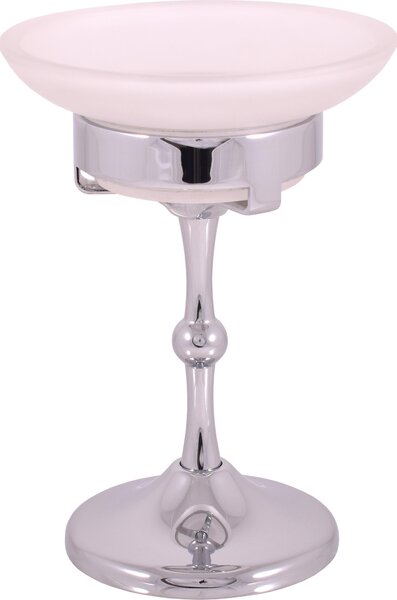 MORAVA RETRO - Accessorio da bagno Portasapone in Vetroceramica, Cromo MKA0301, RAV Slezák