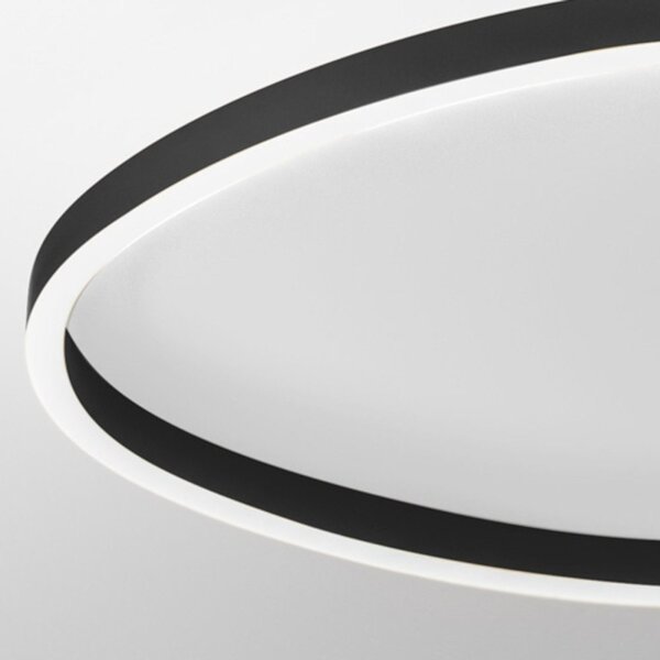 Plafoniera moderna gea luce ecaris pm fecpn2 led nero alluminio silicone - Gea Luce