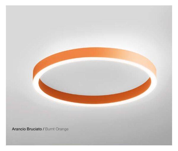 Plafoniera moderna gea luce aela pm faepa2 led arancio alluminio metacrilato - Gea Luce