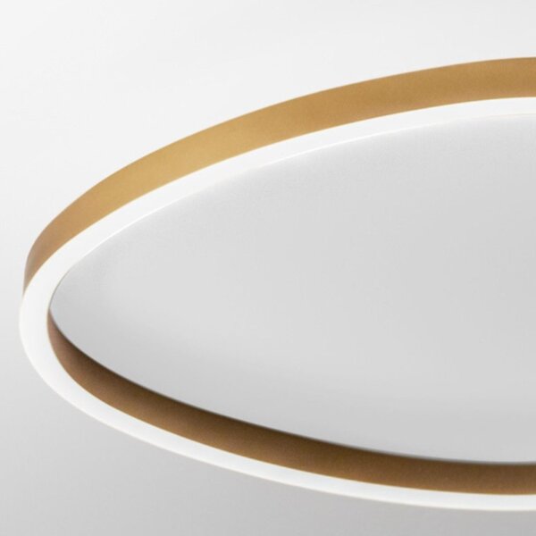 Plafoniera classica gea luce ecaris pm fecpo2 led oro alluminio silicone - Gea Luce