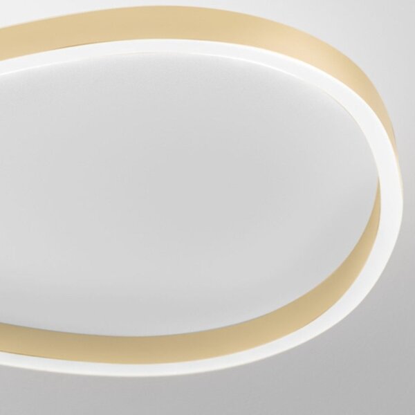 Plafoniera moderna gea luce ecaris pm fecpbe2 led beige alluminio silicone - Gea Luce