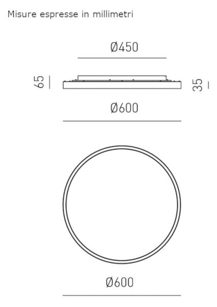 Plafoniera moderna gea luce aela pm faepp2 led pesca alluminio metacrilato - Gea Luce