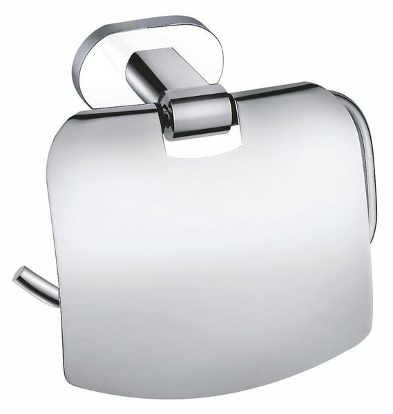 SLEZÁK-RAV: Porta carta igienica con coperchio cromo/bianco YUKON YUA0400CB