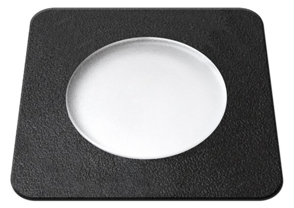 Faretto incasso calpestabile quadrato top light capri ca qd9 ne gu10 led cct ip67 230v nero resina - Top Light