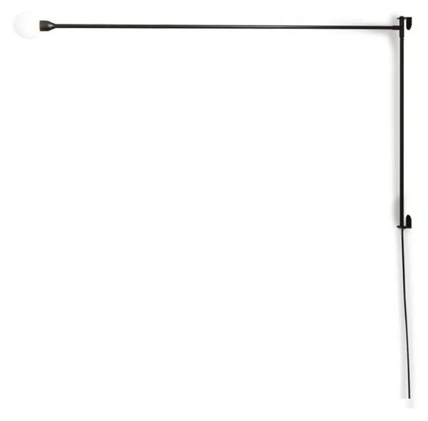 Applique da parete Nemo Lighting, dimmerabile, Nero, Soggiorno, Metallo
