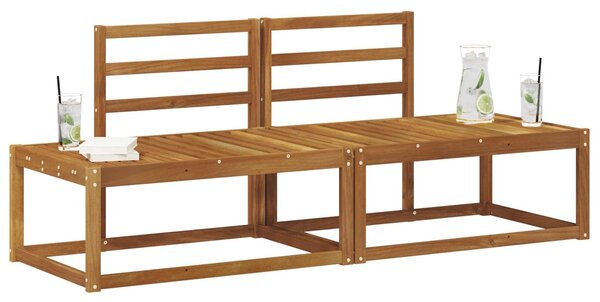 Divano da Esterno 2 Pezzo Naturale 182,5 x 63 x 73 cm