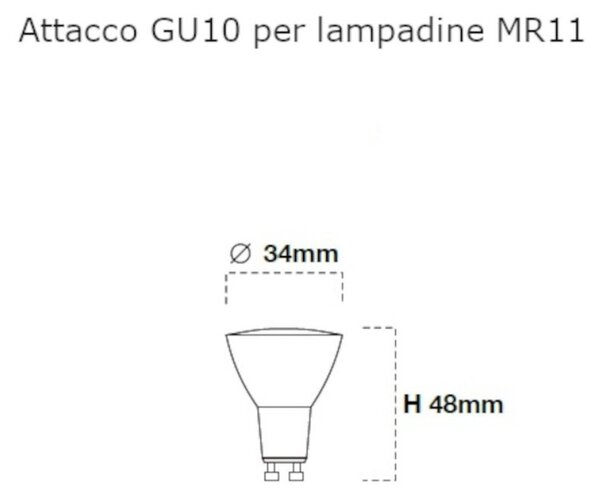 Faretto incasso lampadari bartalini inic fp16 gu10 mr11 led gesso verniciabile - Lampadari Bartalini Gesso