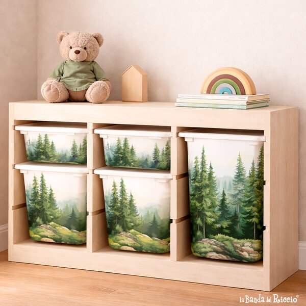 Tutte le decorazioni murali Adesivi per Contenitori IKEA Trofast Il Bosco - Adesivi Murali per Bambini