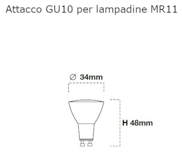 Faretto incasso lampadari bartalini eag fp15 gu10 mr11 led gesso verniciabile - Lampadari Bartalini Gesso
