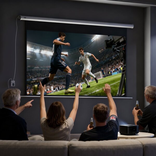 HOMCOM Telo per Proiettore 100" 16:9 Motorizzato con Telecomando, 251x8x168 cm, Bianco | Aosom Italy
