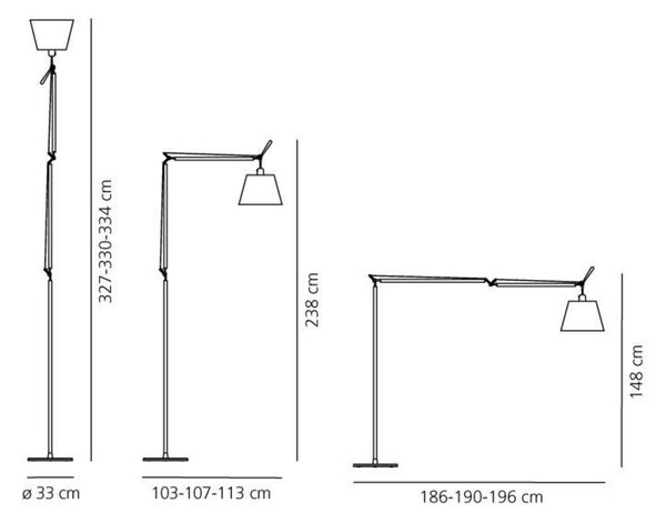 Lampada da terra Artemide, dimmerabile, Metallizzato, Soggiorno, Alluminio